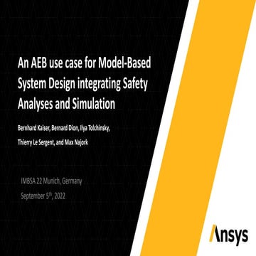 An AEBS Use Case for Model-Based System Design Integrating Safety Analyses an...
