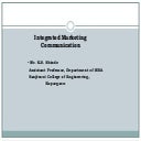 imc, Integrated Marketing Communication, Promotion Mix | PPTX