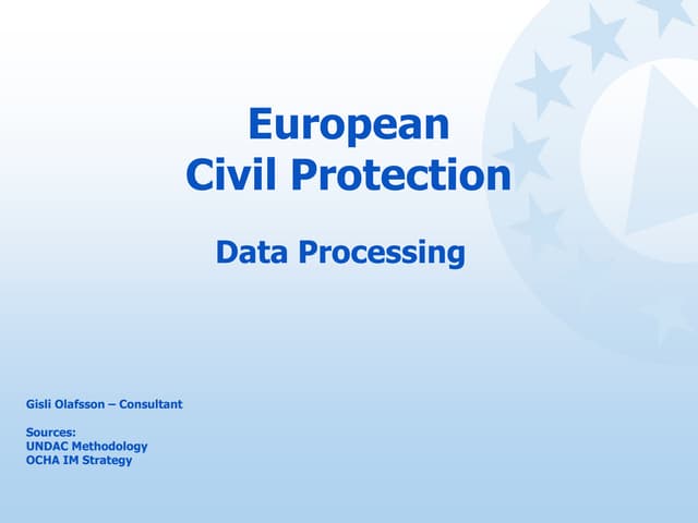 Information Management - Data Processing