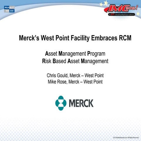 Merck's West Point Facility Embraces RCM
