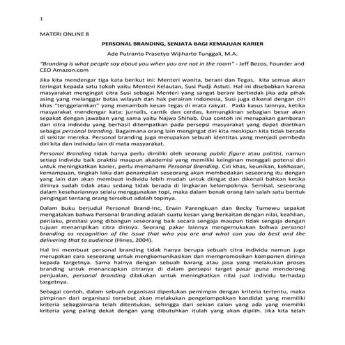 Materi Personal Branding Untuk Imc Skill Showing Pdf