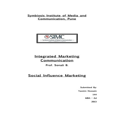 Social Influence Marketing