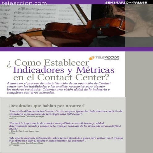 Indicadores y Médricas en el Contact Center