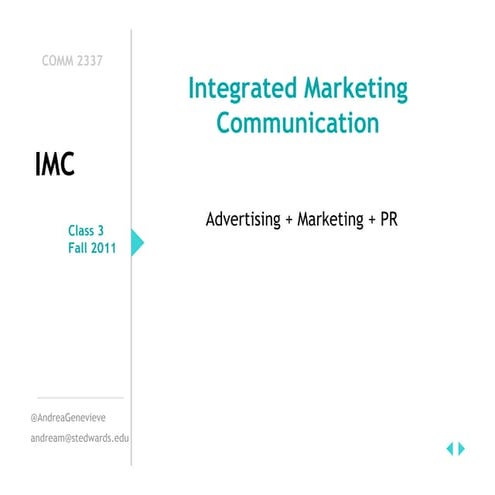 IMC- Integrated Marketing Communication
