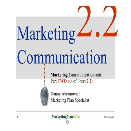Marketing Communication-2.2 - MarCom-mix | PDF