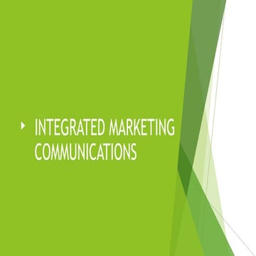 Integrated Marketing Communications/ IMC Plan for students