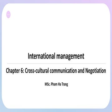 Cross cultural negotiation | PPT