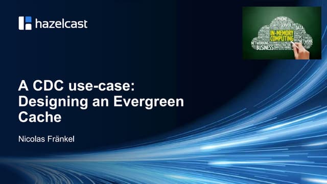 London In-Memory Computing Meetup - A Change-Data-Capture use-case: designing...