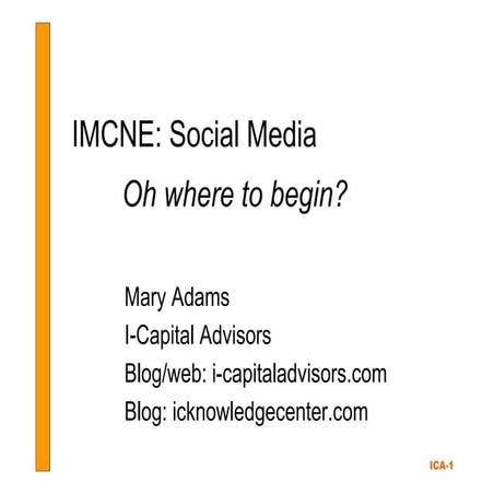 Social Media: Oh Where to Begin?