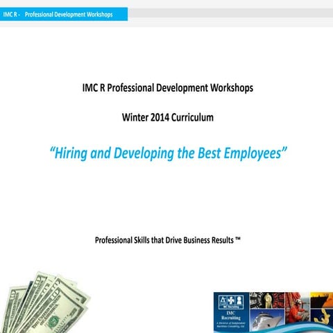 IMC Management Development Workshops Winter 2014