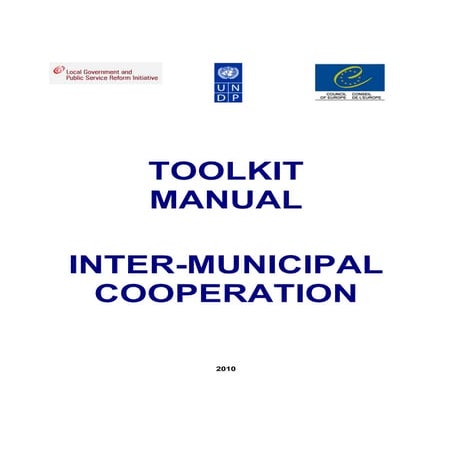 Intermunicipal co-operation (IMC) toolkit manual, 2010