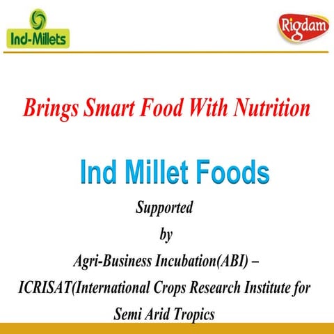 Imd millet foods presentation