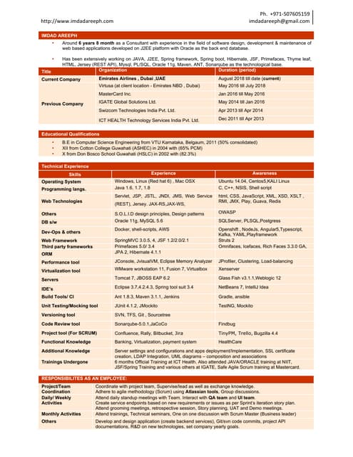 Imdad resume