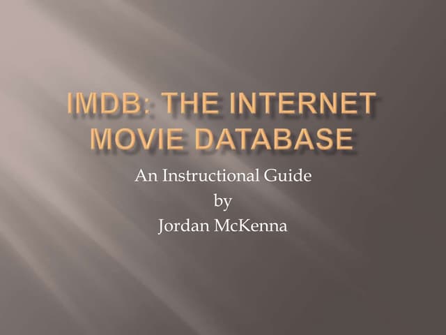 Imdb-- LIS 704 98 Ready Reference Instructional