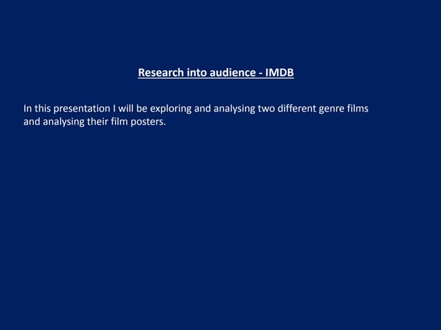 Imdb and poster analysis
