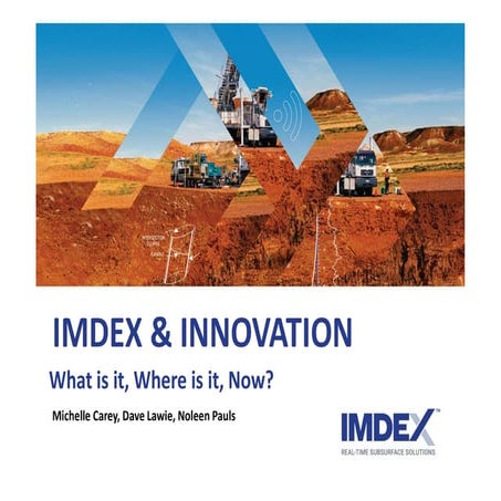IMDEX and Innovation