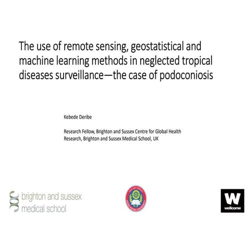 IMED 2018: The use of remote sensing, geostatistical and machine learning met...