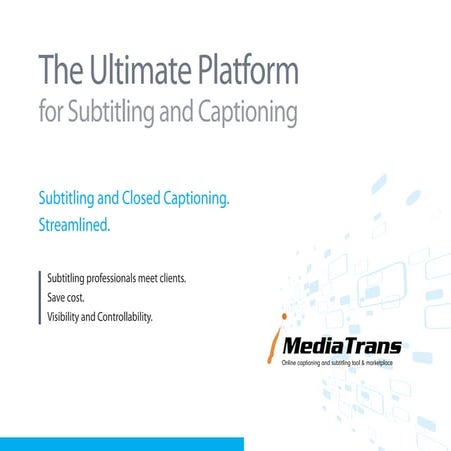 iMediaTrans Brochure - English Version, March 2013