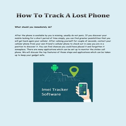 Imei tracker software