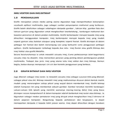 Imej vektor dan imej bitmap