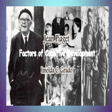 Jean PIaget-Factors of Cognitive Development