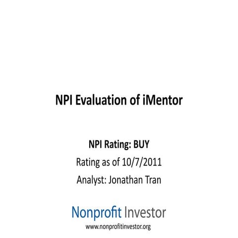 iMentor Rating Summary