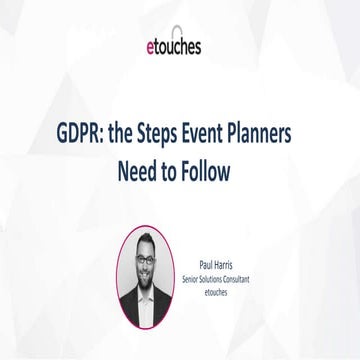 GDPR: the Steps Event Planners Need to Follow
