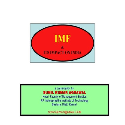 Imf Impact On India Ppt