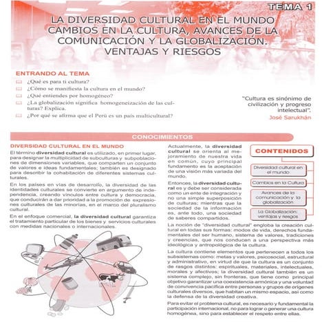LECCIÓN 1: LA DIVERSIDAD CULTURAL EN EL MUNDO