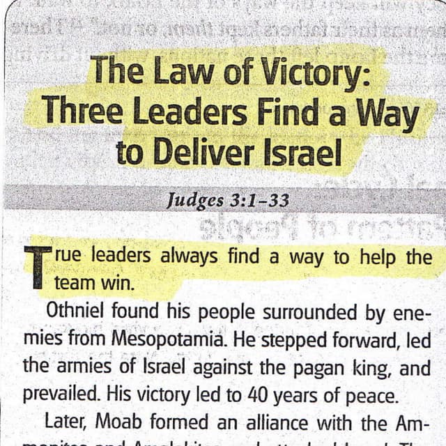 Trinity Kings World Leadership: The Law of Victory: Three Leaders Find a Way to Deliver Israel