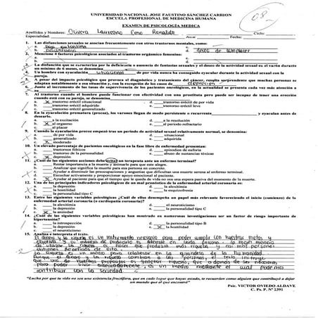 [Examen] Psicología Médica