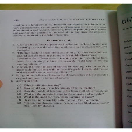 Effective teaching-Psychology of teaching (Textbook extract)