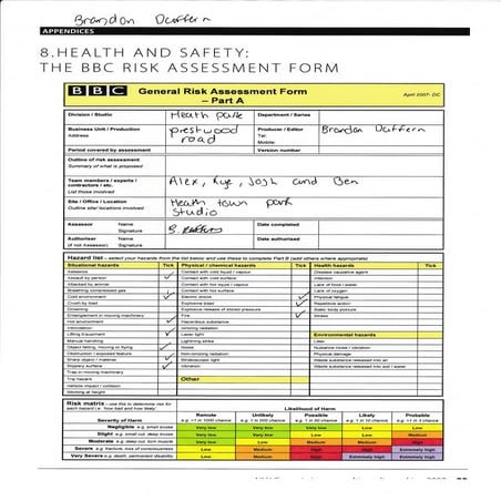 risk assessments for the toilet. | PDF