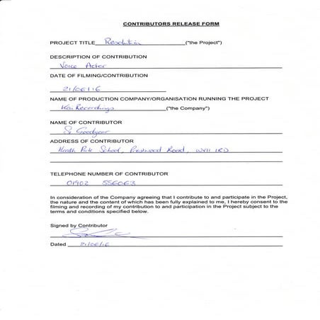 contributor form | PDF