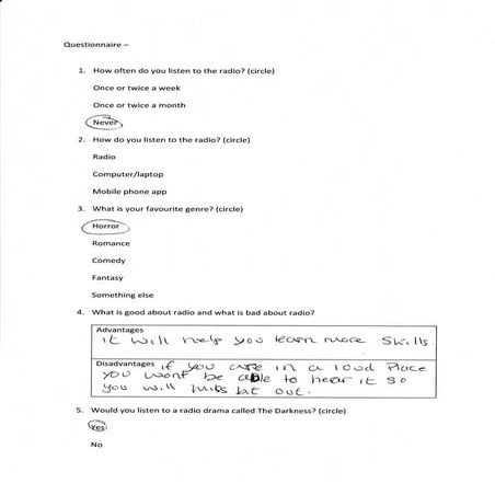 Radio - Questionnaire 
