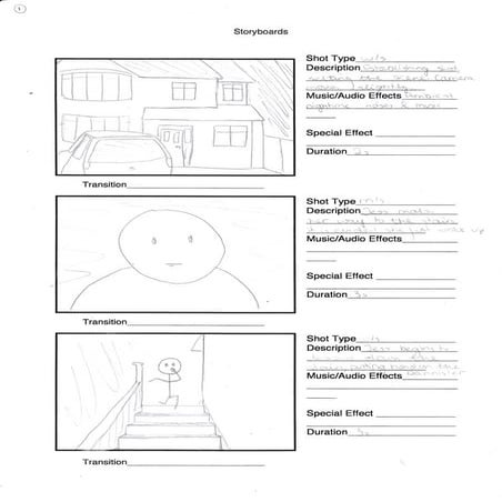 Storyboard for Film