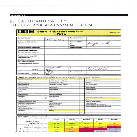 risk assessments for the toilet. | PDF