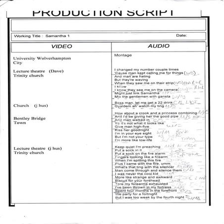 Production script brotherhood | DOCX