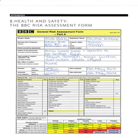 Risk Assessment unit 5 | PDF