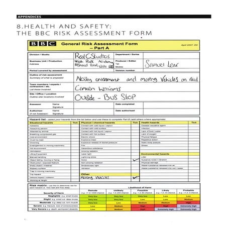risk assessments for the toilet. | PDF