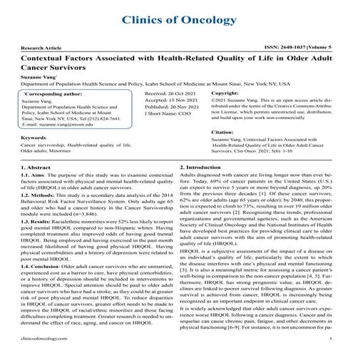 Contextual Factors Associated with Health-Related Quality of Life in ...