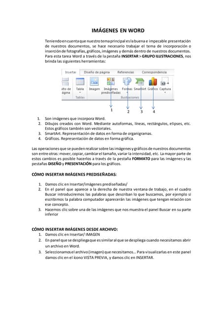Manejo de Imagenes y graficos en Word