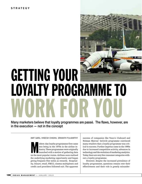 Getting Your Loyalty Programme To Work For You