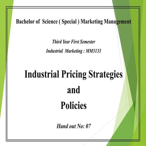 SUSL - Industrial Marketing handout 07