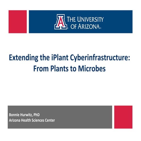 iMicrobe and iVirus: Extending the iPlant cyberinfrastructure from plants to ...