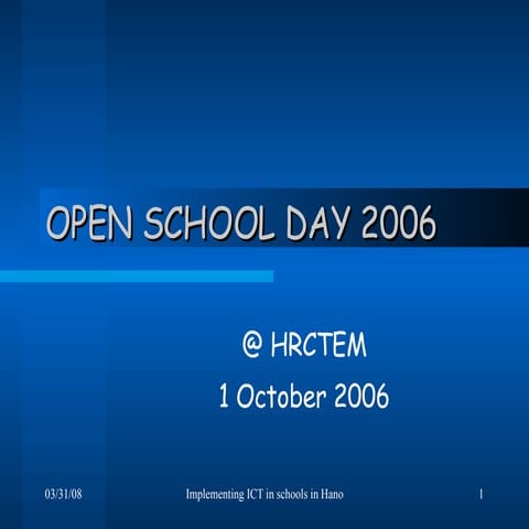 IMIH.Open School Day2006