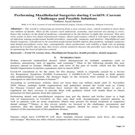 Performing Maxillofacial Surgeries during Covid19: Current Challenges and Possible Solutions