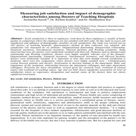 Reliability and validity of jss questionnaire | PDF