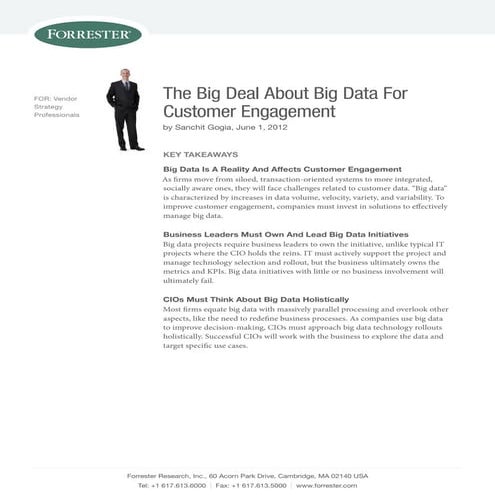 The Big Deal About Big Data For Customer Engagement
