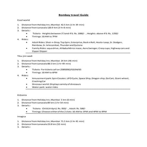 Bombay and lonavala tour june 2015